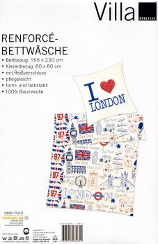 Bettwäsche I love London - 155x 220cm